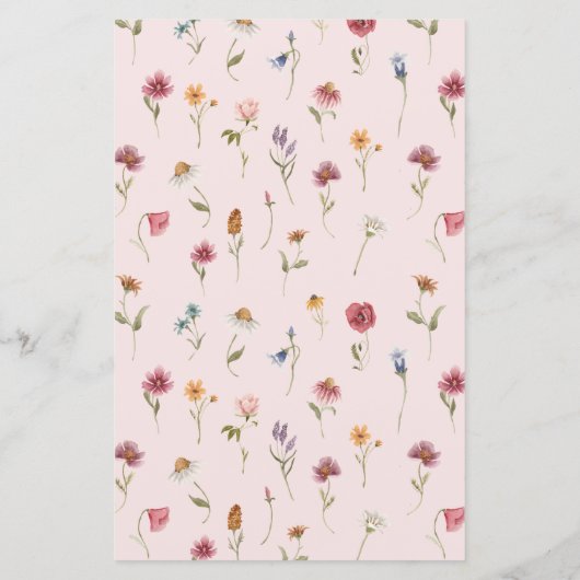 Papier Baby shower fleur sauvage Souhaite Pour Baby Advic (Dos)