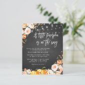 Papier baby shower floral citrouille (Debout devant)