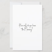 Papier Baby shower Game Comme tu connais bien maman (Dos)