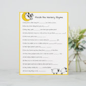 Papier Baby shower Game - Finish the Nursery Rhyme (Debout devant)