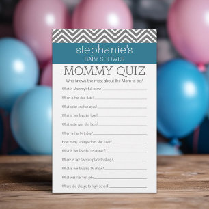 Papier Baby shower Game - Qui Connaît Mommy Meilleur Quiz