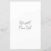 Papier Baby shower Game Qui L'A Dit ? Maman ou papa ? (Dos)