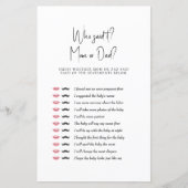 Papier Baby shower Game Qui L'A Dit ? Maman ou papa ? (Devant)