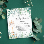 Papier Baby shower girafe invitation safari
