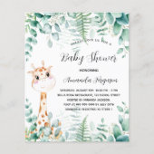 Papier Baby shower girafe invitation safari (Devant)