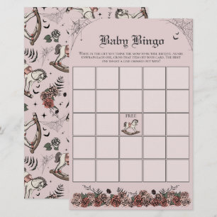 Papier Baby shower gothique rose Rocse Horse Baby Bingo