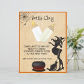 Papier Baby shower Halloween sorcière bouteille Boire hor (Debout devant)