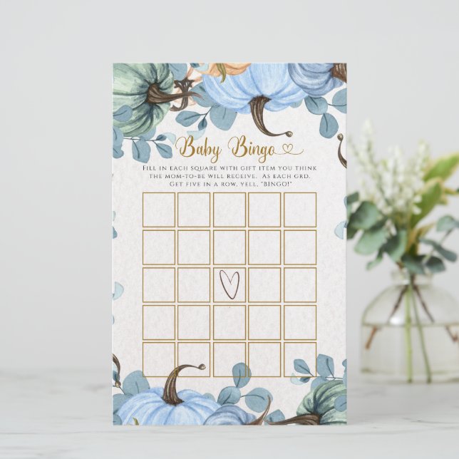 Papier Baby shower jeu de bingo (Debout devant)