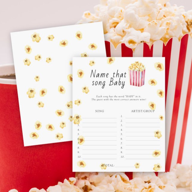 Papier Baby shower jeu de nom de chanson bébé thème popco (Créateur téléchargé)