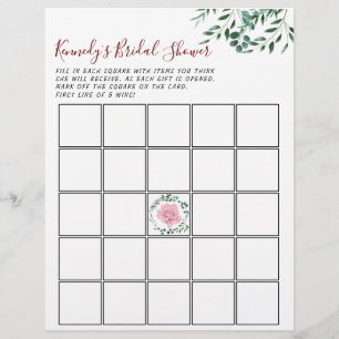 Papier Baby shower Jeu Eucalyptus 2 Côté