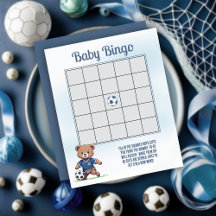 Baby shower Joueur de soccer Bearly Wait