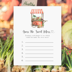 Papier Baby shower légumes - Devinez le doux désordre