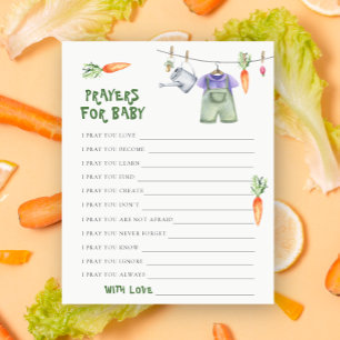 Papier Baby shower légumes - Prières pour bébé