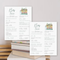 Baby shower livre d'histoires - Jeu de trivia pour