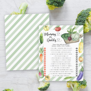 Papier Baby shower local - jeu maman ou papa