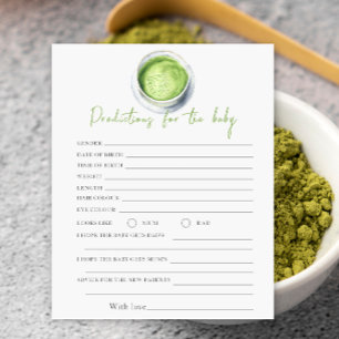 Papier Baby shower Matcha - prédictions et conseils bébé