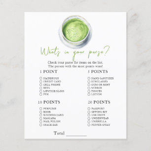 Papier Baby shower Matcha - Qu'est-ce qu'il y a dans votr