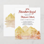 Papier Baby Shower Montagne Rustique Automne à Petit Budg (Devant / Derrière)