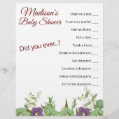 Papier Baby shower Mot de recherche Jeu 🍼 Fun & Cute Puz (Devant)