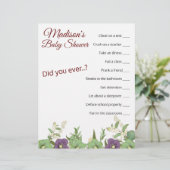 Papier Baby shower Mot de recherche Jeu 🍼 Fun & Cute Puz (Debout devant)