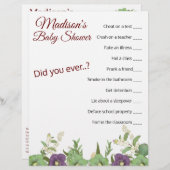 Papier Baby shower Mot de recherche Jeu 🍼 Fun & Cute Puz (Devant / Derrière)
