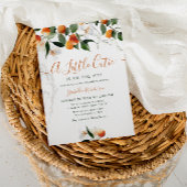 Papier baby shower orange citrus little cutie élégant