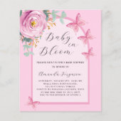 Papier Baby shower papillon rose Baby Bloom (Devant)