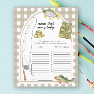 Papier Baby shower pêcheur - Devinez cette chanson pour b
