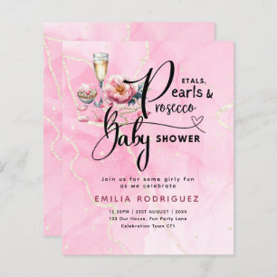 Papier Baby shower Petals Pearls Prosecco