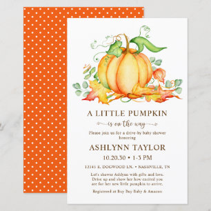 Papier Baby Shower Petite Citrouille Drive By