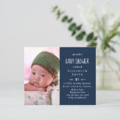 Papier BABY SHOWER photo BUDGET Merci de Faire-part (Debout devant)