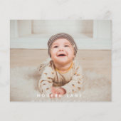Papier BABY SHOWER photo BUDGET Merci de Faire-part (Dos)