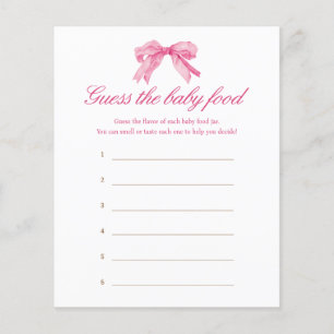 Papier Baby shower Pink Bow Devine Le Jeu De Nourriture B