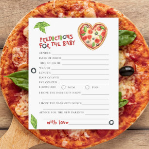 Papier Baby shower pizza - prédictions et conseils pour b