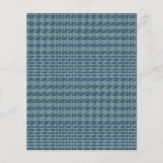 Papier Baby shower Plaid Bleu Rétro (Dos)