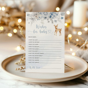 Papier Baby shower pour bébé cerf d'hiver souhaits pour b