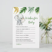 Papier Baby shower pour éléphants tropicaux pour bébé (Debout devant)