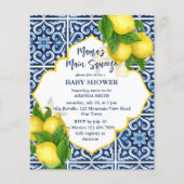 Papier Baby shower principal de maman  citrons invitation (Devant)