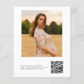 Papier Baby shower QR Code Photo Verdure Eucalyptus (Dos)