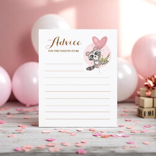 Papier Baby shower Raccoon Cute Conseils Pour Les Parents