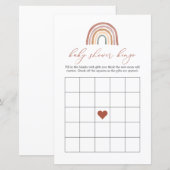 Papier Baby shower Rainbow Jeu de Bingo (Devant / Derrière)