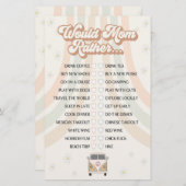 Papier baby shower rétro super serait maman plutôt jeu (Devant / Derrière)