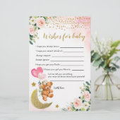 Papier Baby shower rose Bearly Souhaite Pour Bébé (Debout devant)