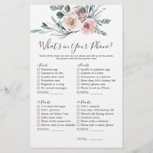 Papier Baby shower Rose Boho Qu'est-ce que votre téléphon