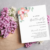 Papier Baby Shower rose gold papillon verdure budget