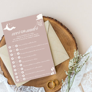 Papier baby shower rose Jeu Plus ou moins?