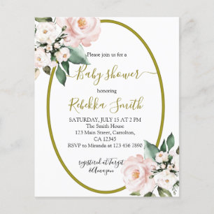 Papier Baby shower rose pâle Budget