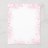 Papier Baby shower rose teddy fille invitation florale (Dos)