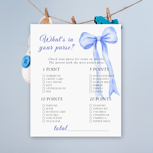 Papier Baby shower ruban bleu - Qu'est-ce que dans votre  (Créateur téléchargé)
