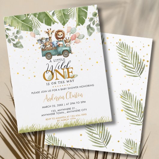 Papier Baby shower Safari Wild One Budget